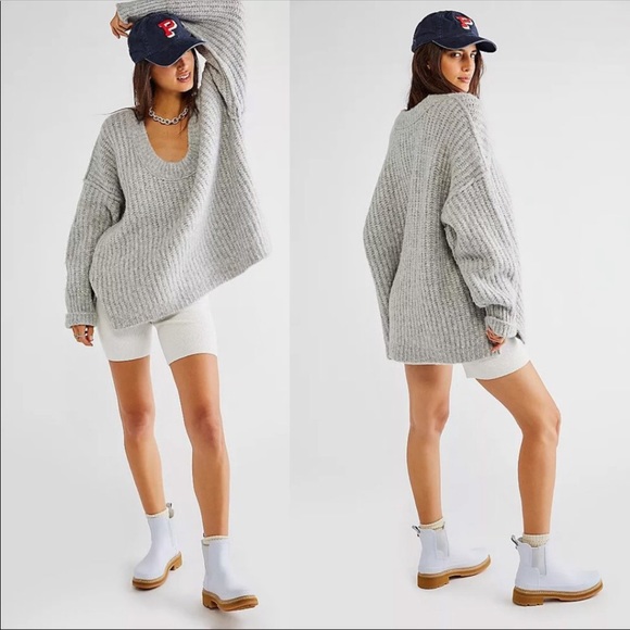 #22 New! Free People Blue Bell Chunky Oversized SweaterNWT - Picture 3 of 8